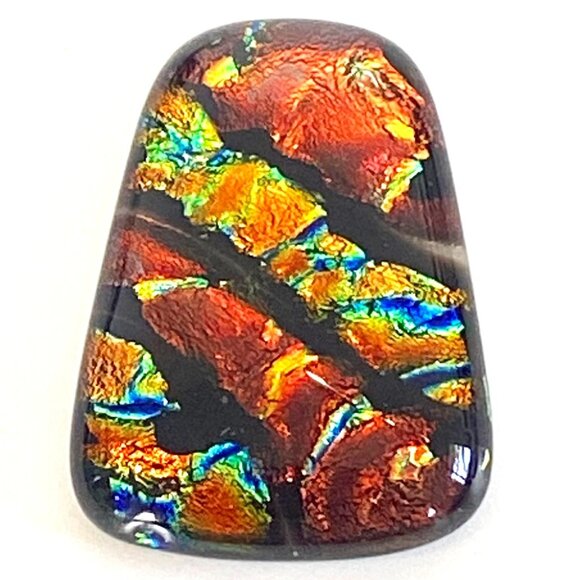 Handmade Dichroic Glass Cabochon for JEWELRY CREATIONS - Picture 5 of 5